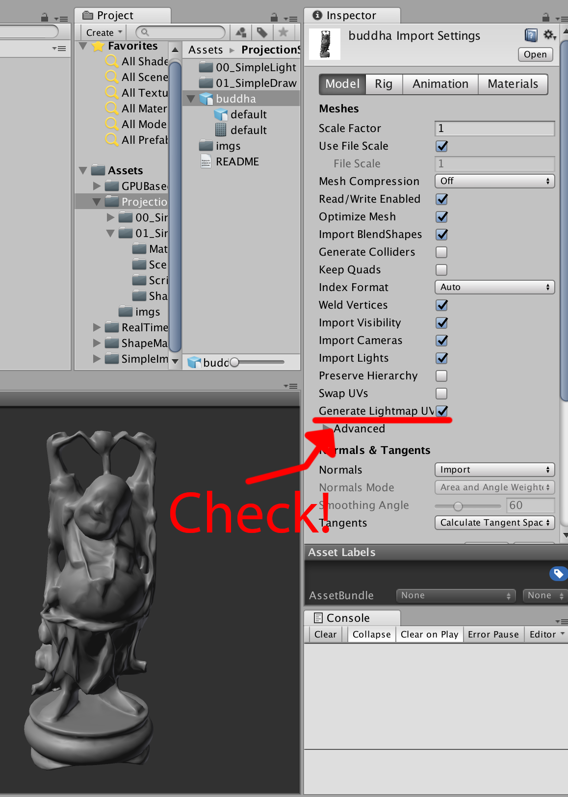 buddha Import Setting